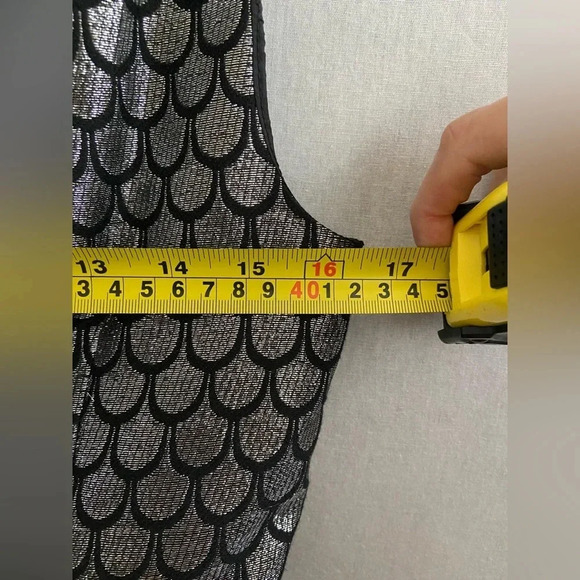 Miu Miu silver  scallop party sleeveless pleated mini dress Sz S - Picture 16 of 17